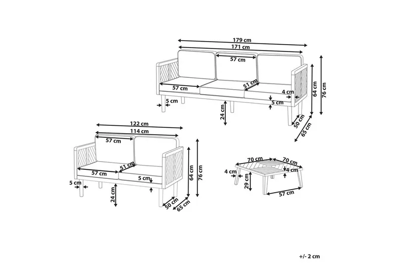 Loungegrupp Baratti 5-Sits - 5-Sits - Utemöbler - Utegrupp - Loungegrupp