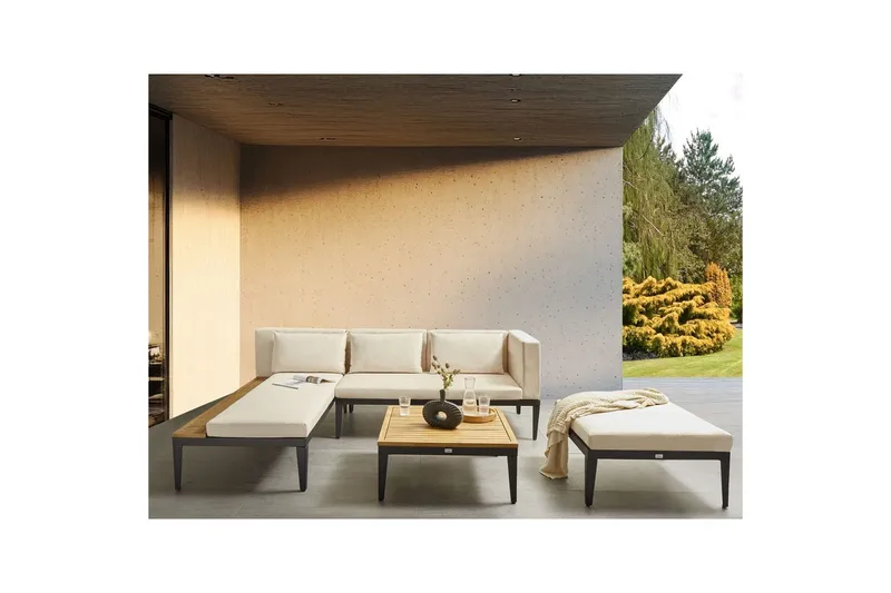 Loungegrupp med fotpall Bracciano 3-Sits - 3-Sits - Utemöbler - Utegrupp - Loungegrupp