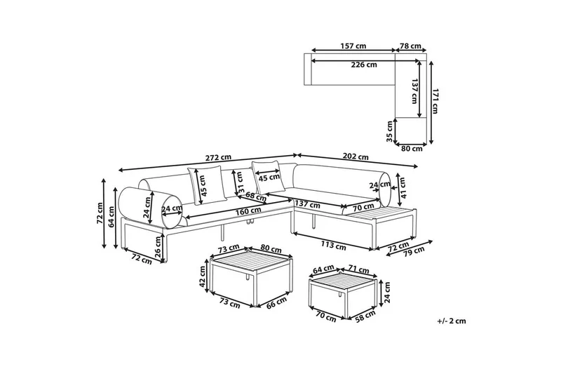Loungegrupp Rasiglia - Utemöbler - Utegrupp - Loungegrupp