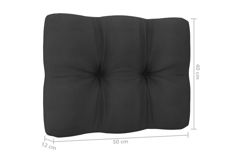 3-sitsUtesoffa med dynor massiv furu - Grå - Utemöbler - Utesoffor & bänkar - Loungesoffa