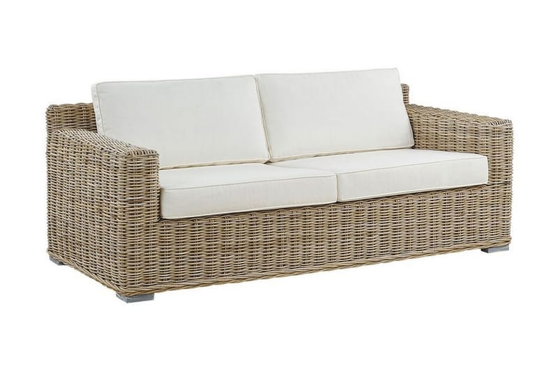 APRILIANA 2-sits Utesoffa Konstrotting/Ljusbrun - Utemöbler - Utesoffor & bänkar - Loungesoffa