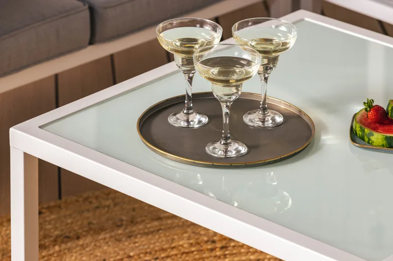 Ariany Hörnsoffa - Vit / Grå dynor - Utemöbler - Utesoffor & bänkar - Loungesoffa