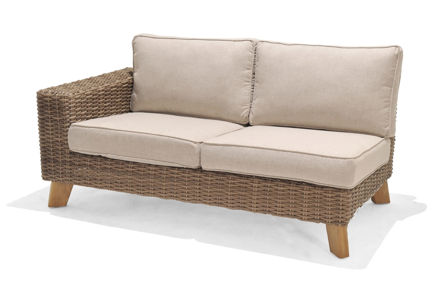 bahamas 2-sits utesoffa höger beige/teak -