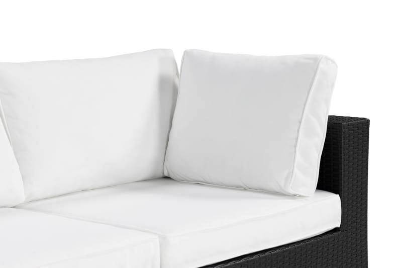 BAHAMAS Loungegrupp Utomhus Medium + Divan Svart - Utemöbler - Loungemöbler