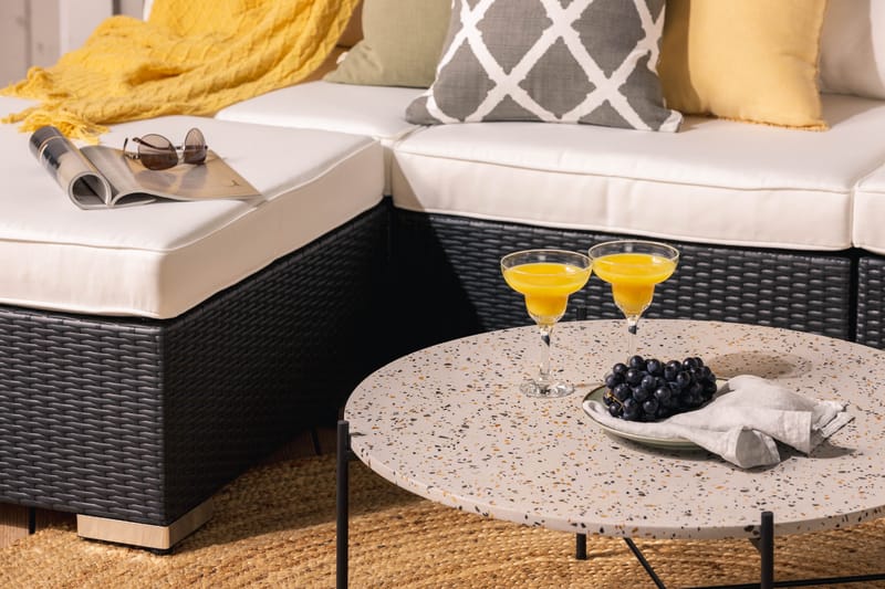 BAHAMAS Loungegrupp Utomhus Medium + Divan Svart - Utemöbler - Loungemöbler