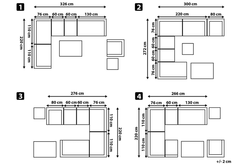 Calizza Loungegrupp Utomhus Konstrotting - Brun - Utemöbler - Utesoffor & bänkar - Loungesoffa