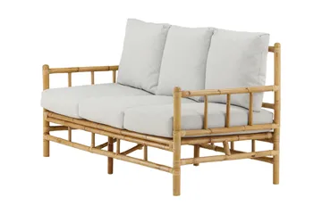 Cane Utesoffa 3-sits - Brun/Vit - Utemöbler - Utesoffor & bänkar - Loungesoffa