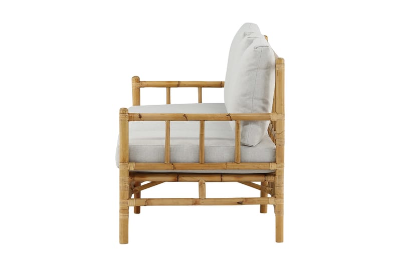 Cane Utesoffa 3-sits - Brun/Vit - Utem öbler - Utesoffor & bänkar - Loungesoffa