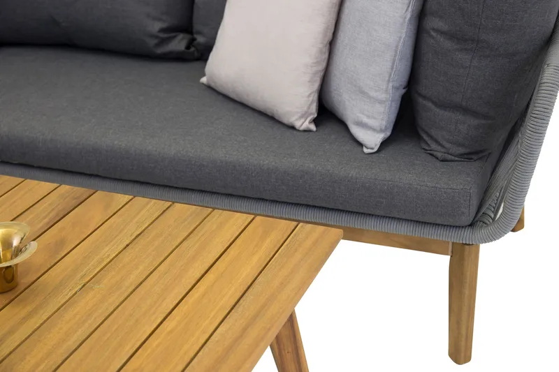 Chania Hörnsoffa Utomhus - Grå - Utemöbler - Utesoffor & bänkar - Loungesoffa