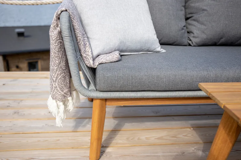 Chania Hörnsoffa Utomhus - Grå - Utemöbler - Utesoffor & bänkar - Loungesoffa