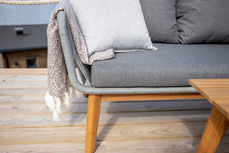 Chania Hörnsoffa Utomhus - Grå - Utemöbler - Utesoffor & bänkar - Trädgårdssoffa