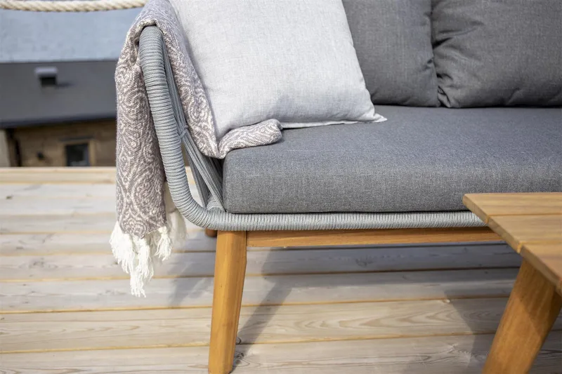 Chania Hörnsoffa Utomhus - Grå - Utemöbler - Utesoffor & bänkar - Loungesoffa