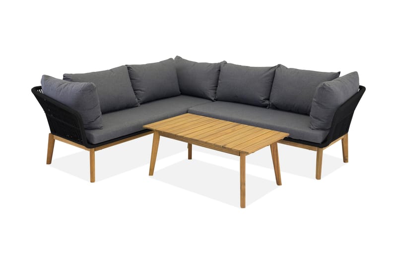 Chania Hörnsoffa Utomhus - Svart - Utemöbler - Utesoffor & bänkar - Loungesoffa