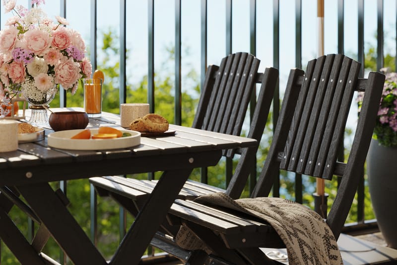 DELPINO Soffgrupp Utomhus Kaffesvart - Utemöbler - Utesoffor & bänkar - Loungesoffa