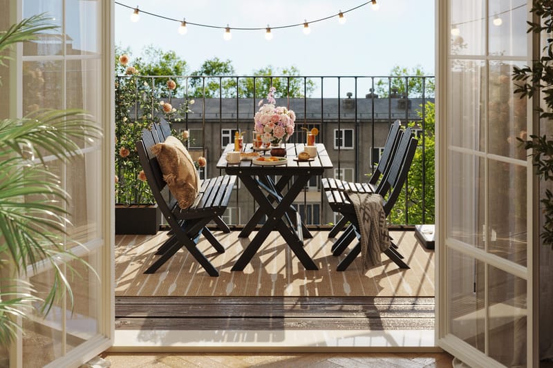 Delpino Soffgrupp Utomhus - Kaffesvart - Utemöbler - Utegrupp - Matgrupper utomhus