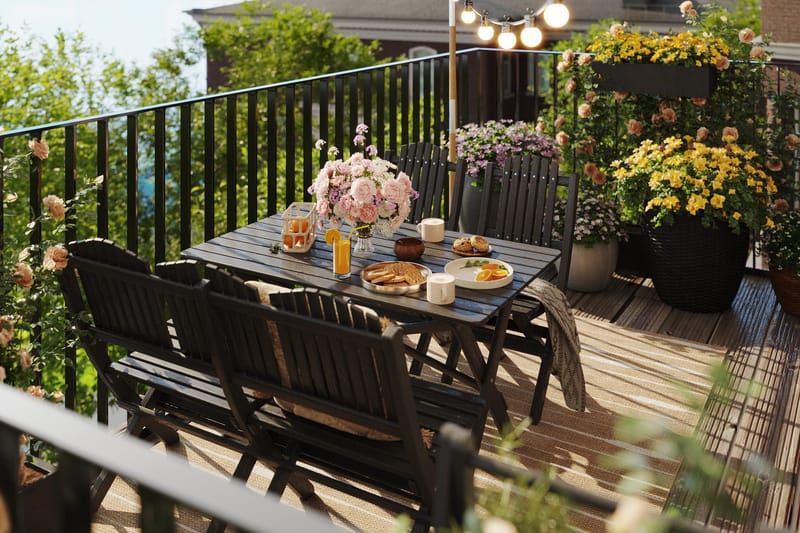 Delpino Soffgrupp Utomhus - Kaffesvart - Utemöbler - Utegrupp - Matgrupper utomhus