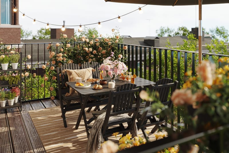 Delpino Soffgrupp Utomhus - Kaffesvart - Utemöbler - Utegrupp - Matgrupper utomhus