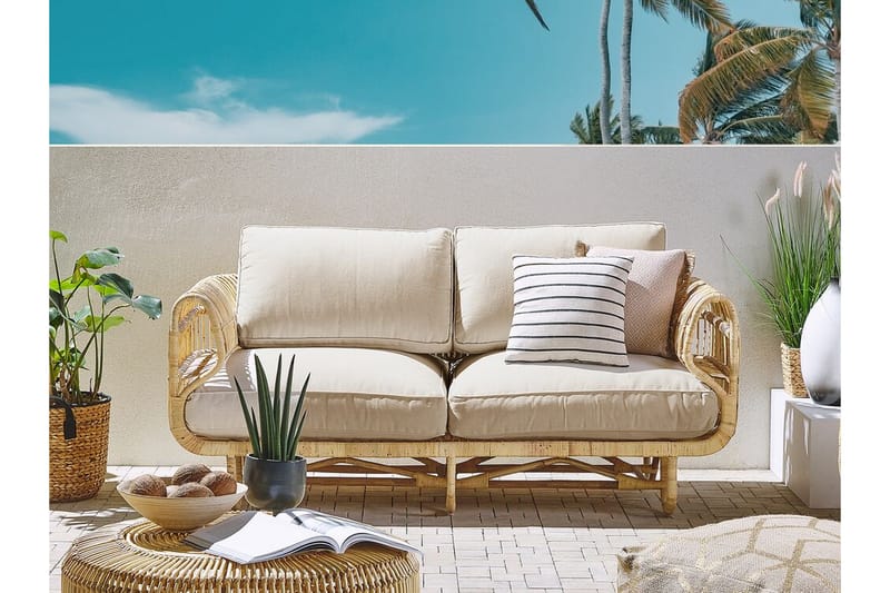 DOLCEDO 2-sits Utesoffa Rotting/Beige - Utemöbler - Utesoffor & bänkar - Loungesoffa