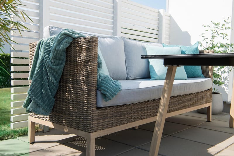 Hillerstorp Fyrsnäs 3-Sits Utesoffa - Grå|Brun - Utemöbler - Utesoffor & bänkar - Loungesoffa