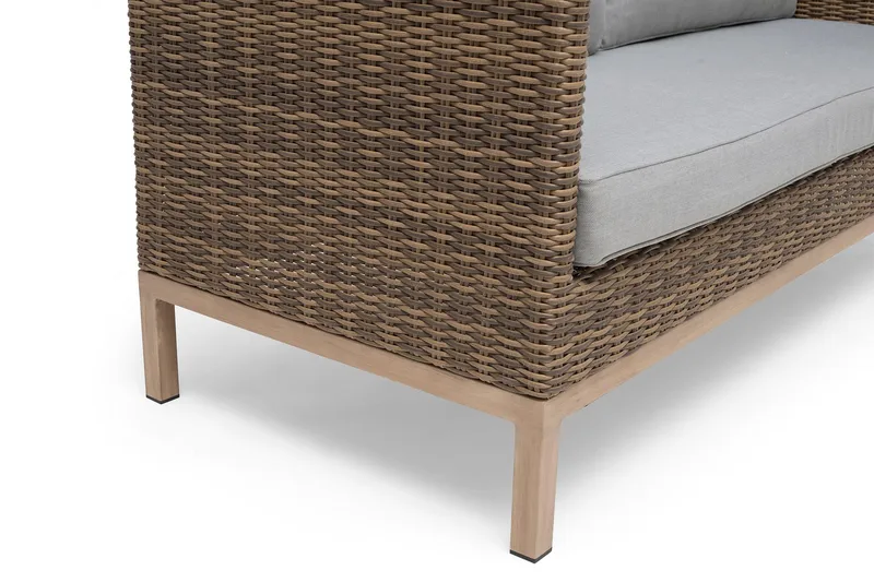 Hillerstorp Fyrsnäs 3-Sits Utesoffa - Grå|Brun - Utemöbler - Utesoffor & bänkar - Loungesoffa