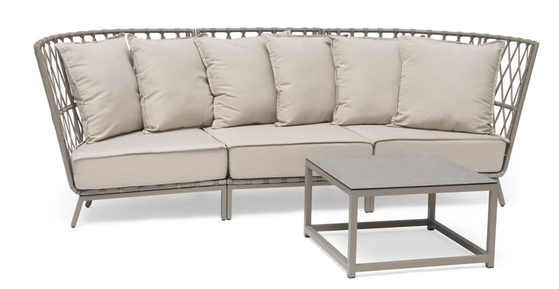 Loungesoffa Hillerstorp Jet Set 3-Sits - Beige - Utemöbler - Utesoffor & bänkar - Loungesoffa
