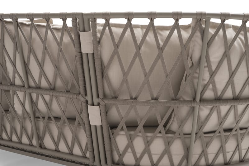 Loungesoffa Hillerstorp Jet Set 3-Sits - Beige - Utemöbler - Utesoffor & bänkar - Loungesoffa