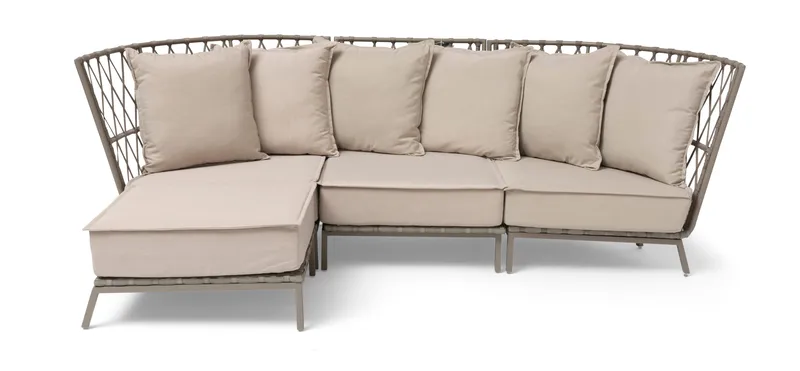 Loungesoffa Hillerstorp Jet Set 3-Sits - Beige - Utemöbler - Utesoffor & bänkar - Loungesoffa