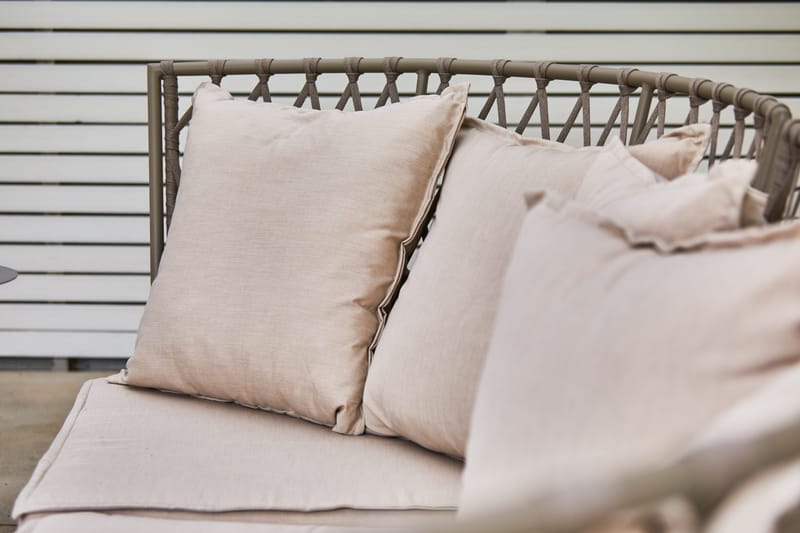 Loungesoffa Hillerstorp Jet Set 3-Sits - Beige - Utemöbler - Utesoffor & bänkar - Loungesoffa