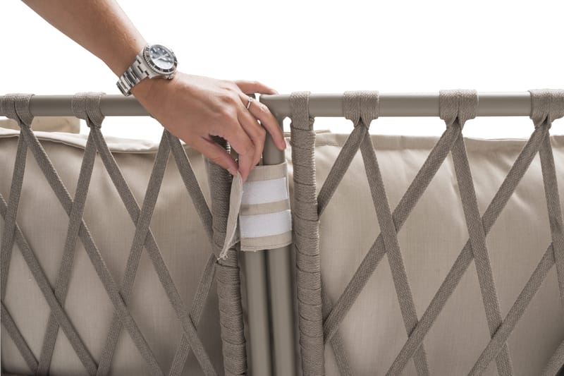 Loungesoffa Hillerstorp Jet Set 3-Sits - Beige - Utemöbler - Utesoffor & bänkar - Loungesoffa