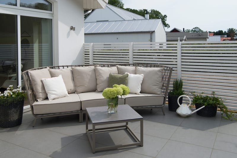 Loungesoffa Hillerstorp Jet Set 3-Sits - Beige - Utemöbler - Utesoffor & bänkar - Loungesoffa