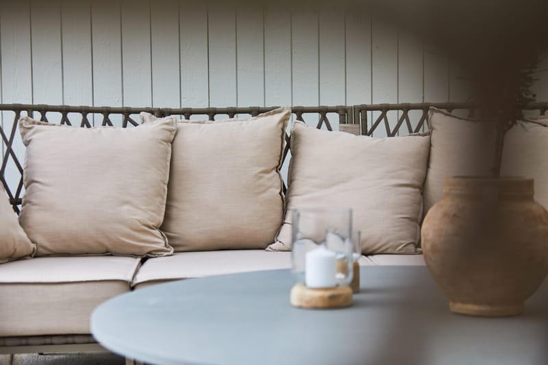 Loungesoffa Hillerstorp Jet Set 3-Sits - Beige - Utemöbler - Utesoffor & bänkar - Loungesoffa