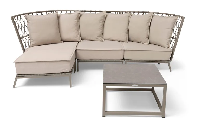 Loungesoffa Hillerstorp Jet Set 3-Sits - Beige - Utemöbler - Utesoffor & bänkar - Loungesoffa
