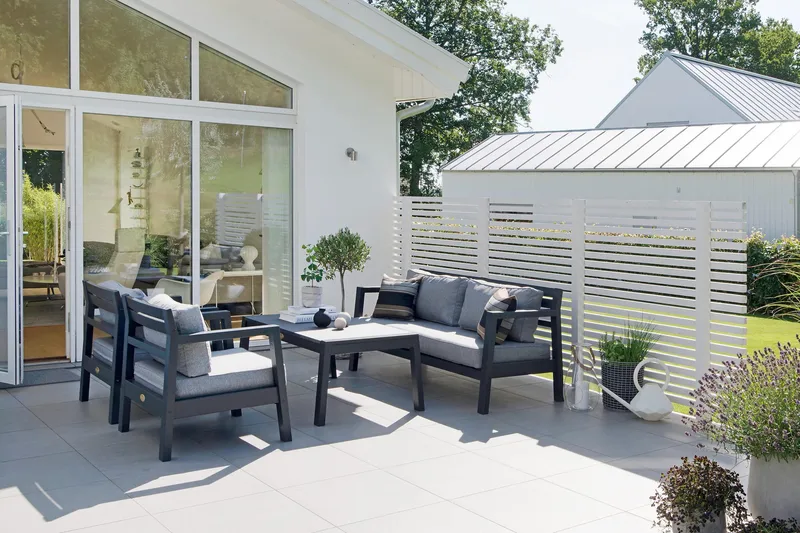 Hillerstorp Stoltö Lounge Utesoffa - Grå|Svart - Utemöbler - Utesoffor & bänkar - Loungesoffa