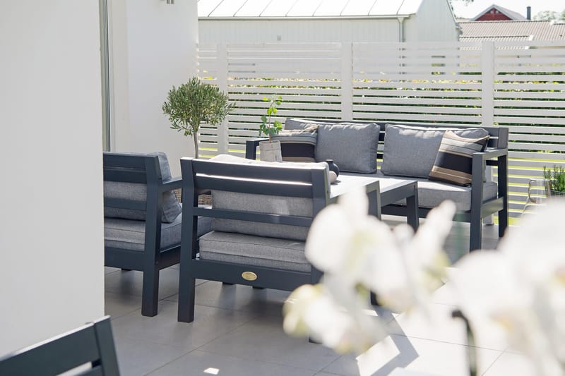 Hillerstorp Utestoltö Lounge Utesoffa - Grå|Svart - Utemöbler - Utesoffor & bänkar - Loungesoffa