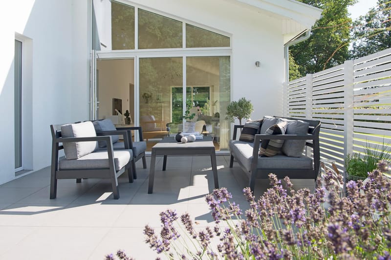 Hillerstorp Utestoltö Lounge Utesoffa - Grå|Svart - Utemöbler - Utesoffor & bänkar - Loungesoffa