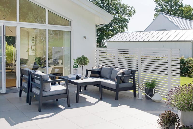 Hillerstorp Utestoltö Lounge Utesoffa - Grå|Svart - Utemöbler - Utesoffor & bänkar - Loungesoffa