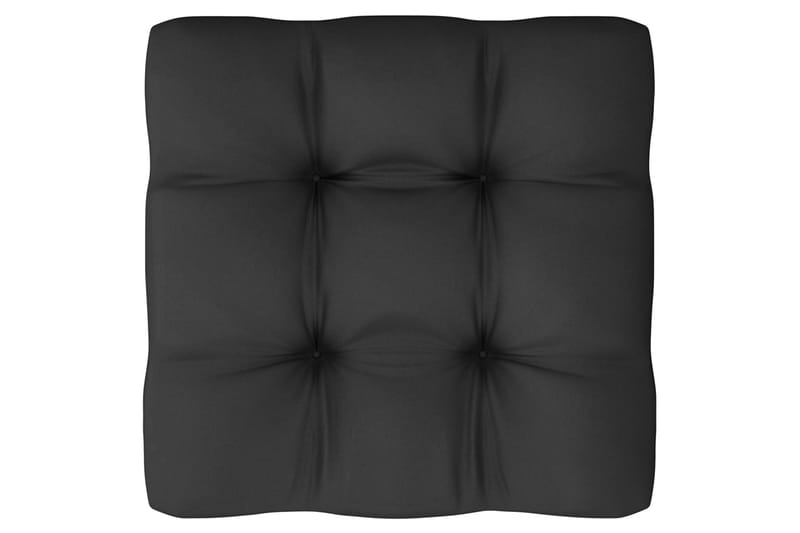 Hörnsoffa Utomhus med antracit dynor massiv furu - Svart - Utemöbler - Utesoffor & bänkar - Loungesoffa