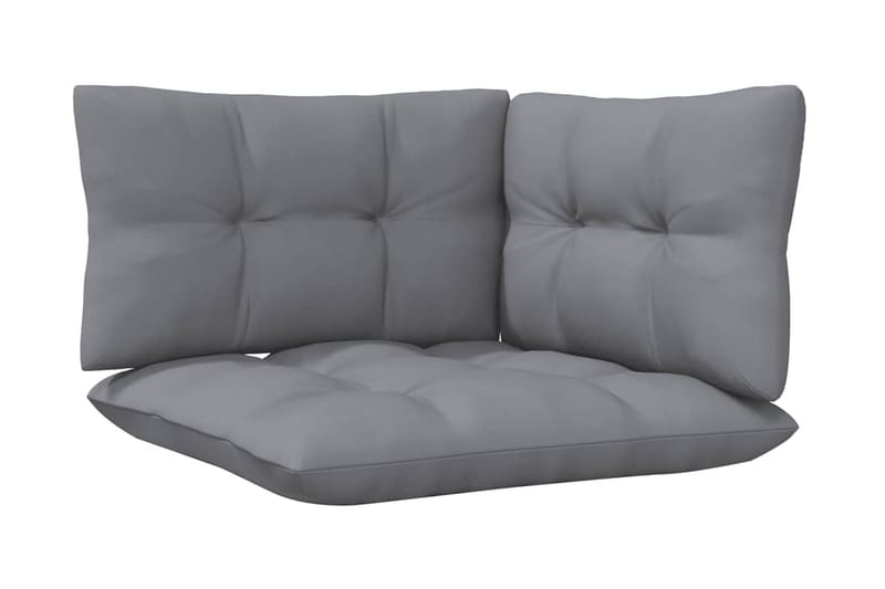 Hörnsoffa Utomhus med gråa dynor massiv furu - Grå - Utemöbler - Utesoffor & bänkar - Loungesoffa