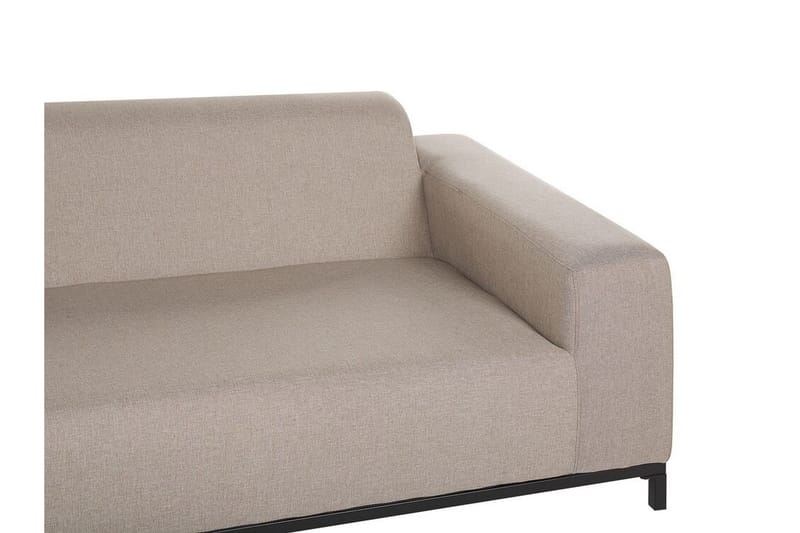 HUGHEN 3-sits Utesoffa Beige/Svart - Utemöbler - Utesoffor & bänkar - Loungesoffa