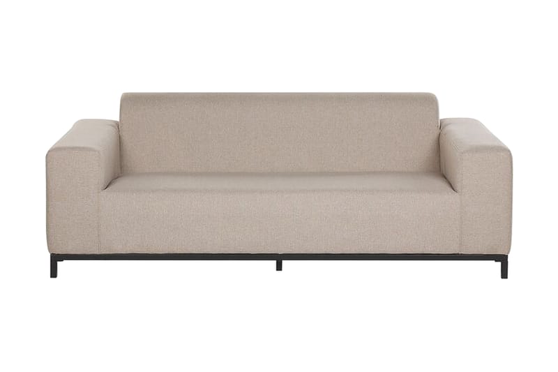 HUGHEN 3-sits Utesoffa Beige/Svart - Utemöbler - Utesoffor & bänkar - Loungesoffa