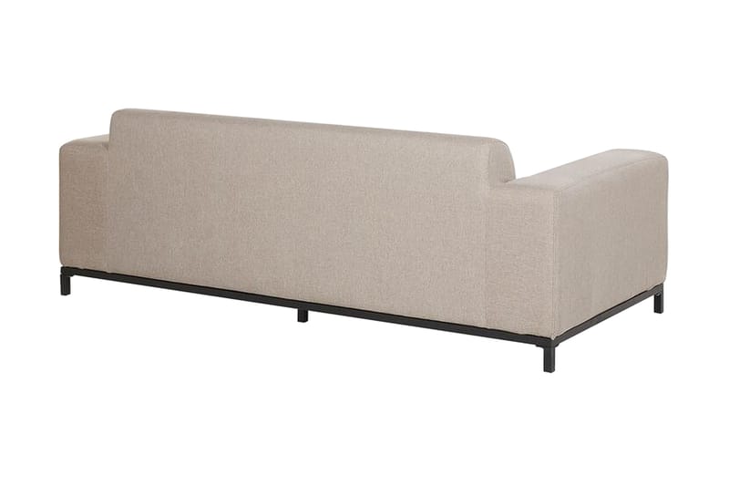 HUGHEN 3-sits Utesoffa Beige/Svart - Utemöbler - Utesoffor & bänkar - Loungesoffa