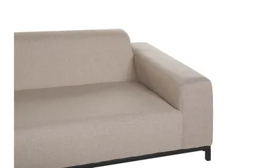 Hughen 3-sits Utesoffa - Beige/Svart - Utemöbler - Utesoffor & bänkar - Loungesoffa