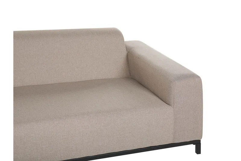 Hughen 3-sits Utesoffa - Beige/Svart - Utemöbler - Utesoffor & bänkar - Loungesoffa