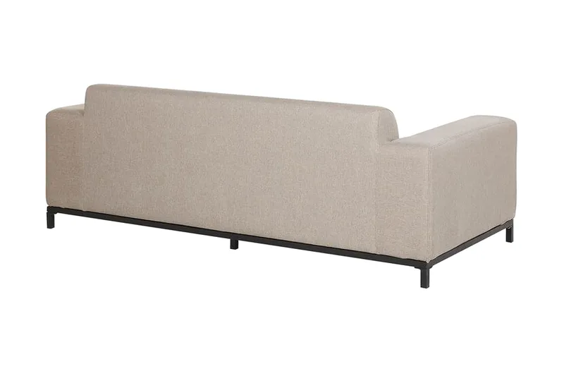 Hughen 3-sits Utesoffa - Beige/Svart - Utemöbler - Utesoffor & bänkar - Loungesoffa