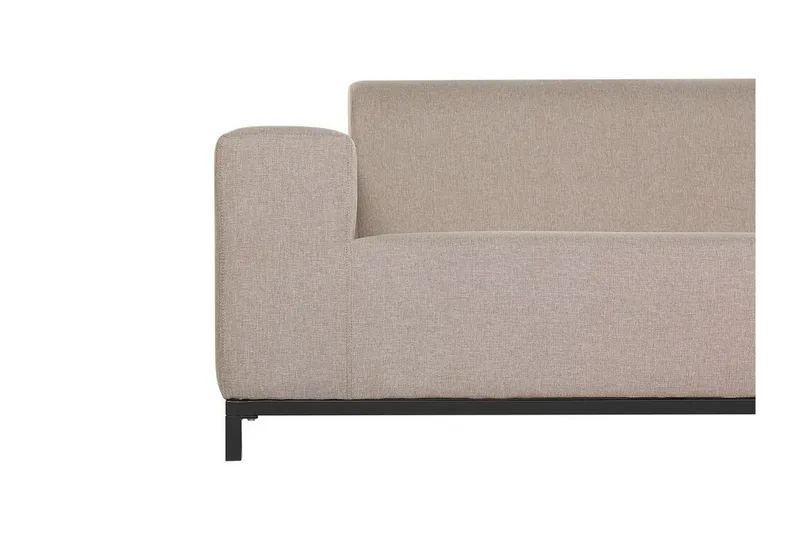 Hughen 3-sits Utesoffa - Beige/Svart - Utemöbler - Utesoffor & bänkar - Loungesoffa