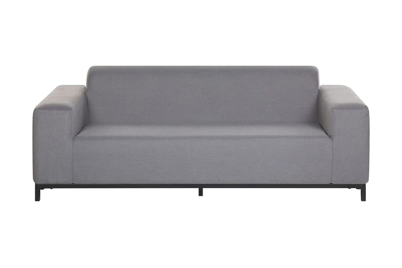 HUGHEN 3-sits Utesoffa Grå/Svart - Utemöbler - Utesoffor & bänkar - Loungesoffa