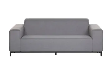 Hughen 3-sits Utesoffa - Grå/Svart - Utemöbler - Utesoffor & bänkar - Loungesoffa
