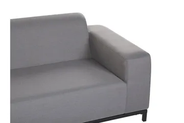 Hughen 3-sits Utesoffa - Grå/Svart - Utemöbler - Utesoffor & bänkar - Loungesoffa
