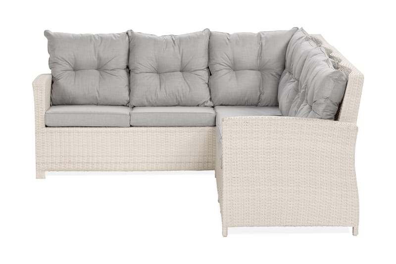 JAMES Hörnsoffa Utomhus Vänster Vit - Utemöbler - Utesoffor & bänkar - Loungesoffa