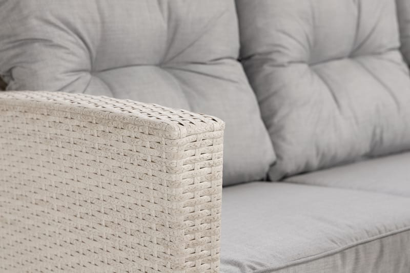 JAMES Hörnsoffa Utomhus Vänster Vit - Utemöbler - Utesoffor & bänkar - Loungesoffa